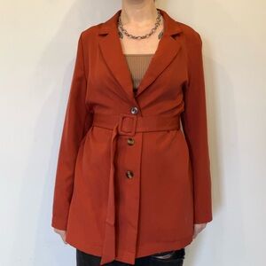 SHEIN Rust Belted women’s Blazer in size small